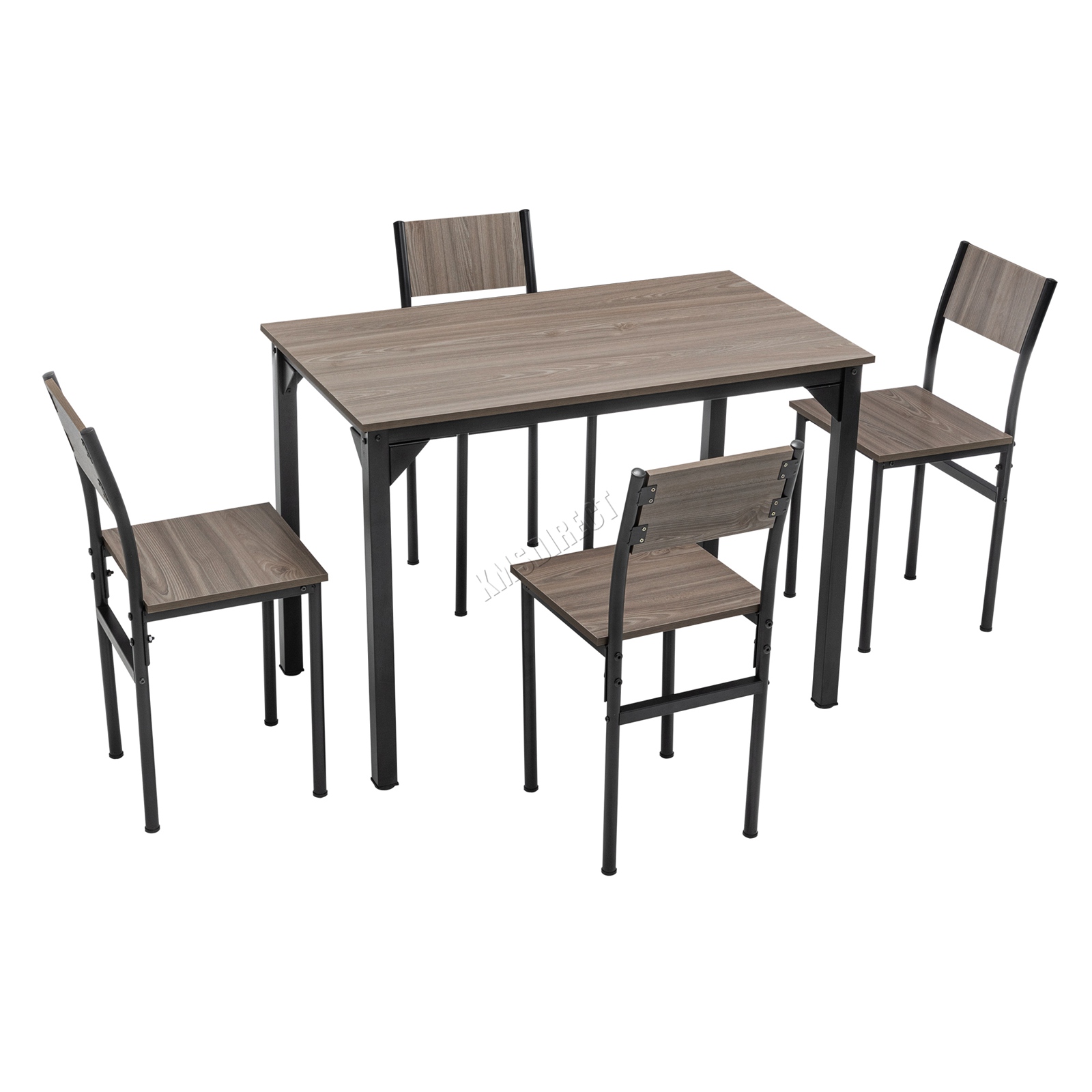 WestWood Compact Dining Table and 4 Chairs Set 5PCS Wooden Space Saving Kitchen - Picture 30 of 33
