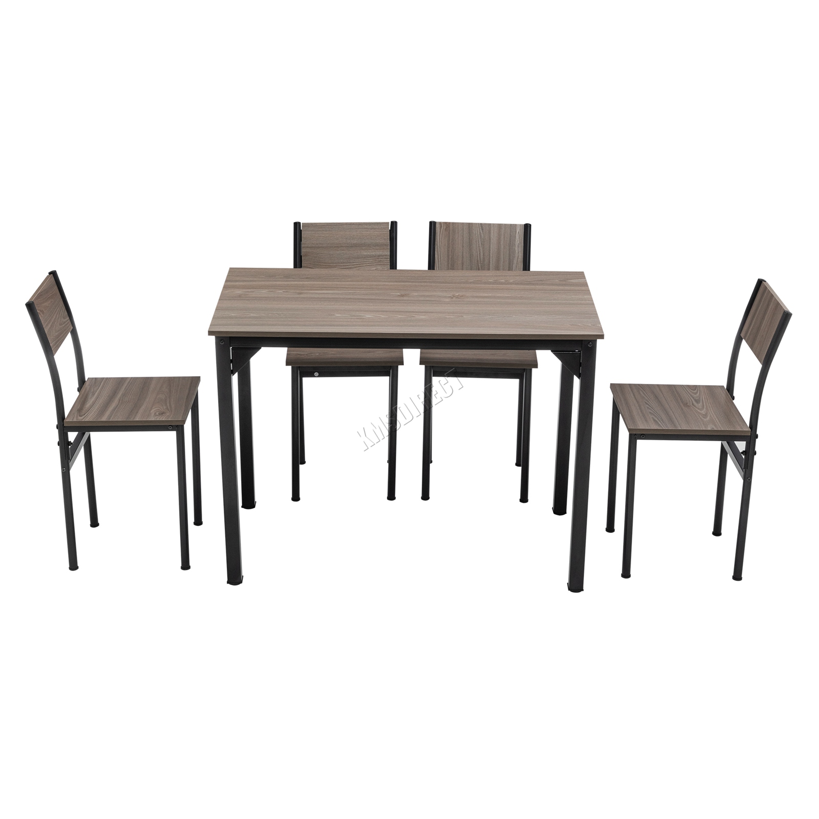 WestWood Compact Dining Table and 4 Chairs Set 5PCS Wooden Space Saving Kitchen - Picture 31 of 33