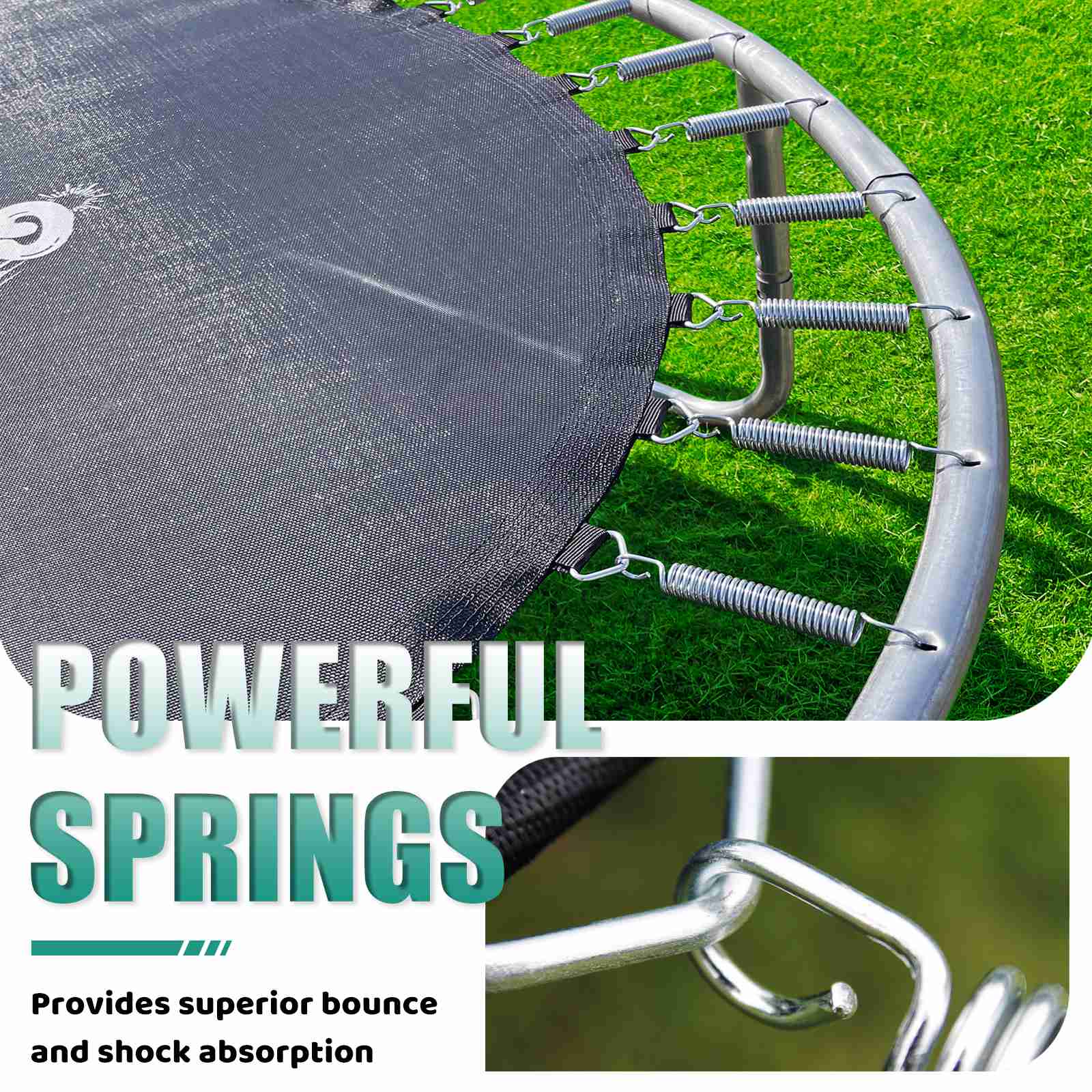 GALACTICA Trampoline 6FT 8FT 10FT 12FT 14FT Kids Enclosure W/ Safety Net Ladder - Picture 19 of 57