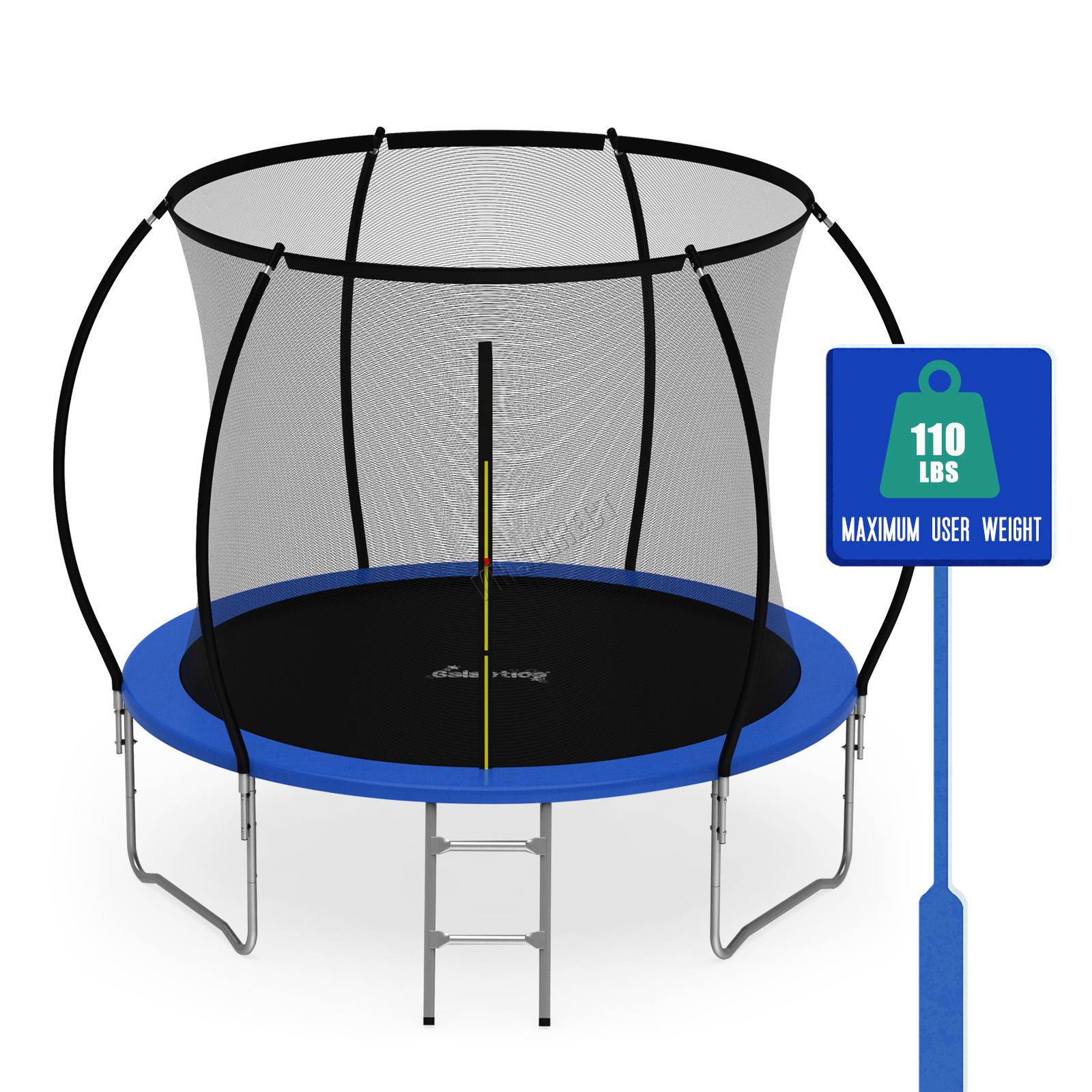 GALACTICA Trampoline 6FT 8FT 10FT 12FT 14FT Kids Enclosure W/ Safety Net Ladder - Picture 30 of 57