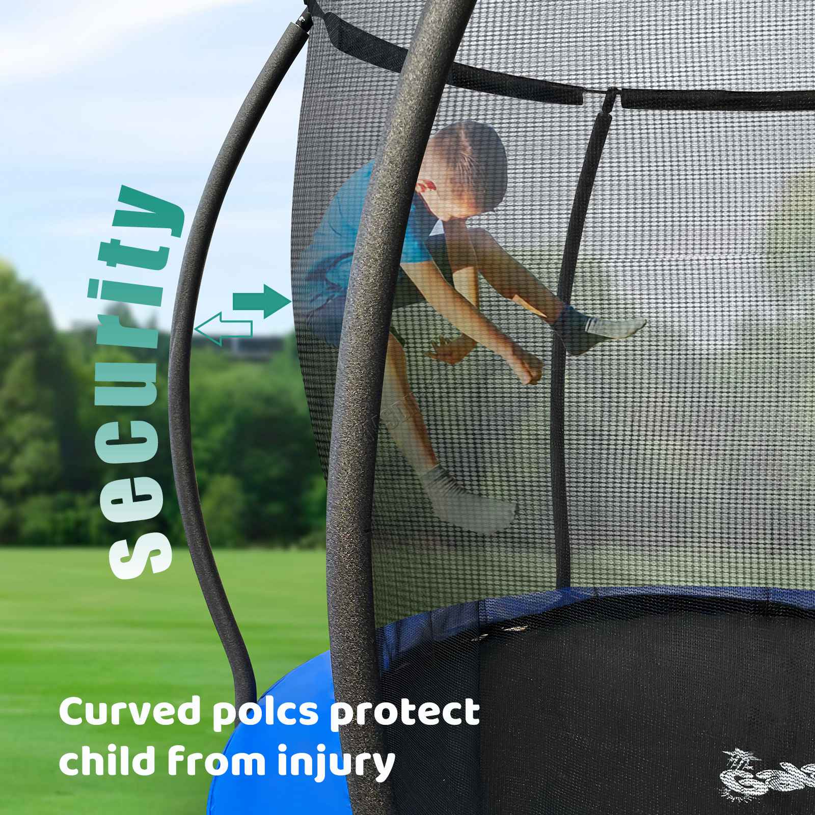 GALACTICA Trampoline 6FT 8FT 10FT 12FT 14FT Kids Enclosure W/ Safety Net Ladder - Picture 51 of 57
