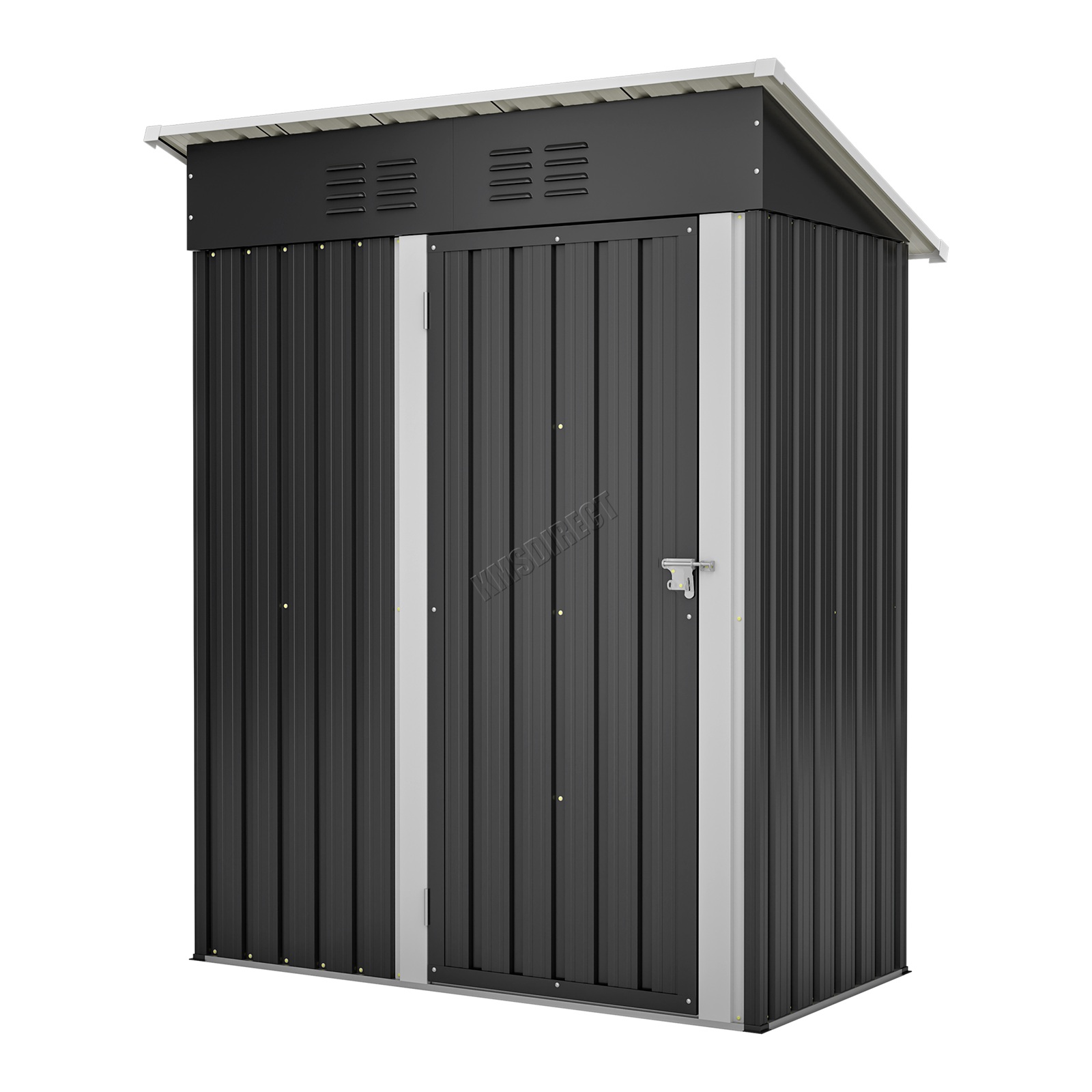 BIRCHTREE Garden Shed Metal Pent Roof Outdoor Storage With Free Foundation New - Picture 20 of 47