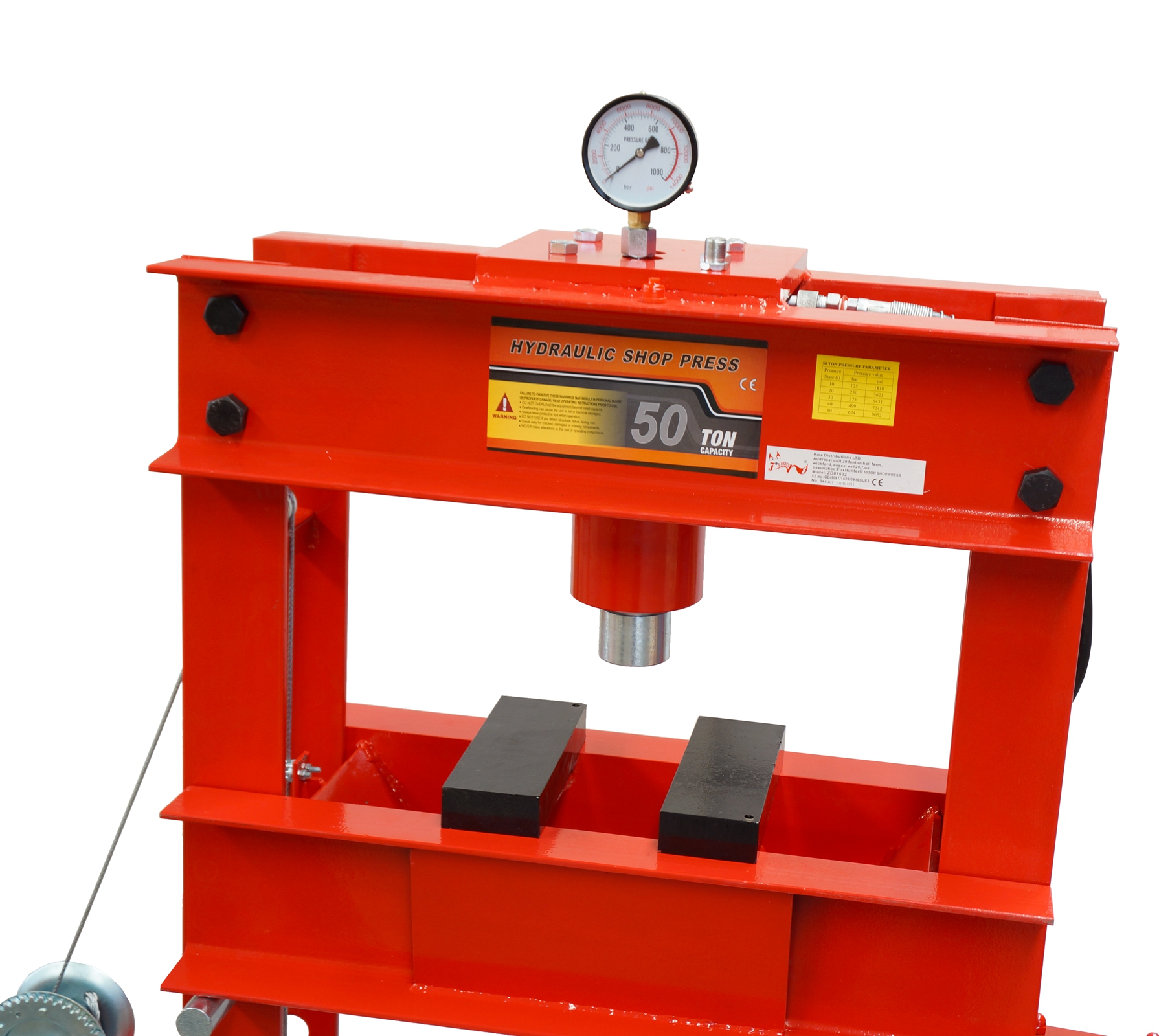FoxHunter Red 50 Ton Hydraulic Garage Shop Press Floor