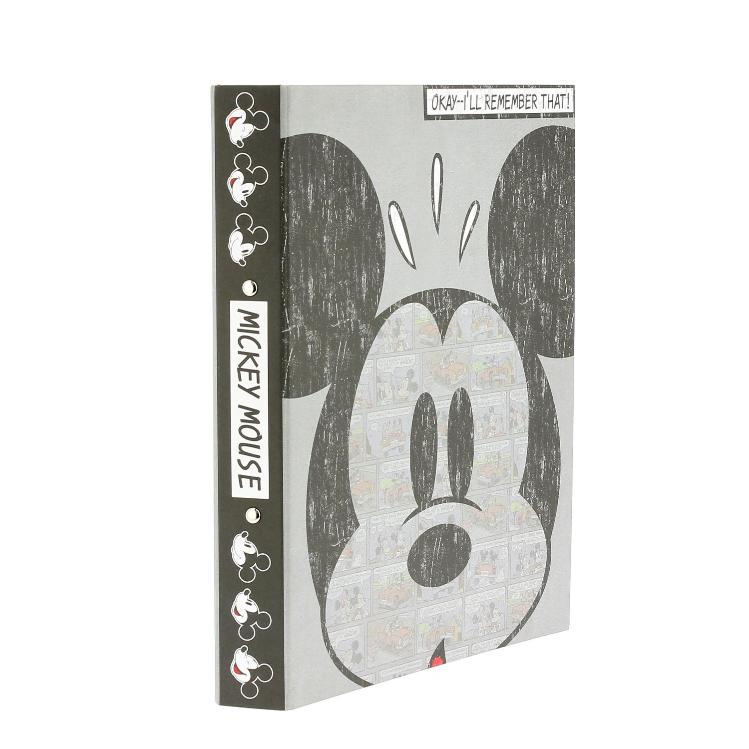 MICKEY MOUSE FACE RING BINDER FILE FOLDER SCHOOL UNI DISNEY RETRO ...