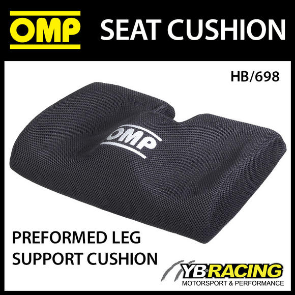 HB/698 OMP RACING SEAT PREFORMED LEG SUPPORT CUSHION in BLACK - UNIVERSAL FIT