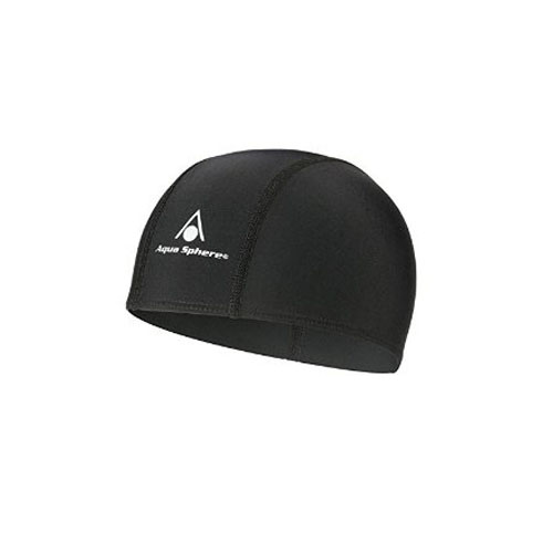 AQUA FIT SWIM CAP AQUA SPHERE BLACK AQUA FIT SWIMMING CAPS 