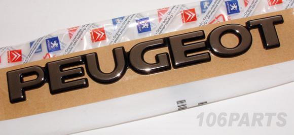 DISCONTINUED Peugeot 106 Silver "PEUGEOT" S2 Body Badge 96-03 - New Genuine Peugeot Part Thumbnail 3