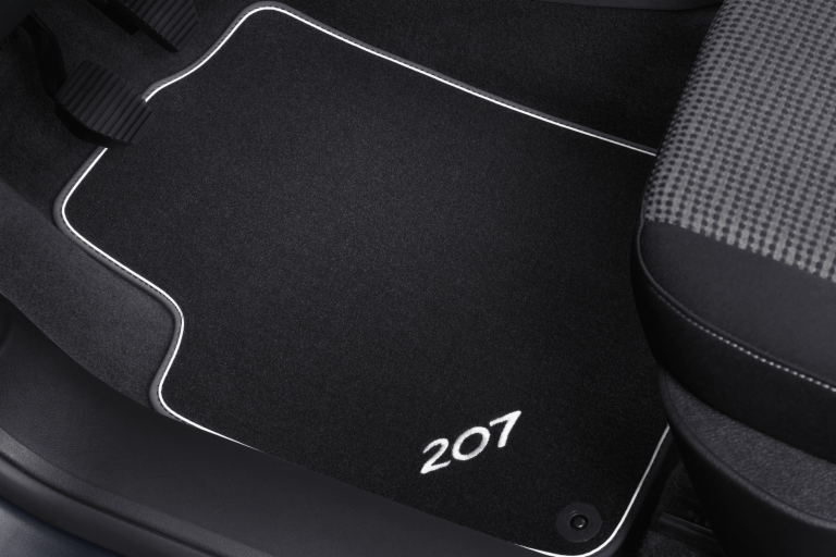 PEUGEOT 207 CARPET MATS METALLIC TRIM [Hatch & SW models] GT GTI RC THP TURBO