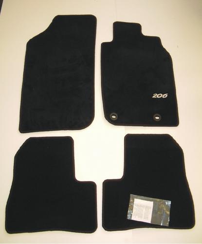 PEUGEOT 206 LUXURY CARPET MATS BLACK [3/5 door hatchback & SW up to Sept 2006] Thumbnail 1