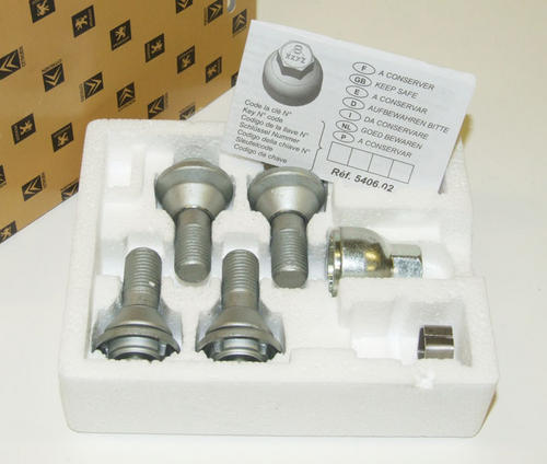 PEUGEOT 807 LOCKING ALLOY WHEEL BOLTS [Fits all 807 models] MPV GENUINE PARTS Thumbnail 1