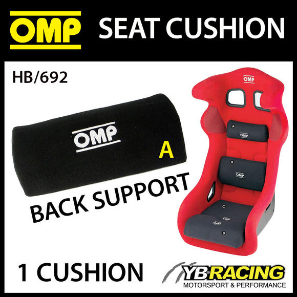 HB/692 OMP RACING SEAT BACK SUPPORT CUSHION (SMALL) REMOVABLE - 3 COLOURS!
