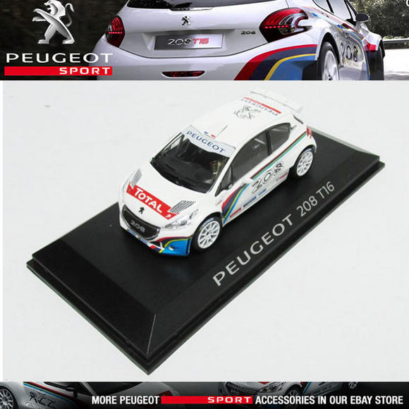 NEW! NOREV PEUGEOT SPORT 208 T16 RALLY CAR 1/43 SCALE MODEL CAR in CASE