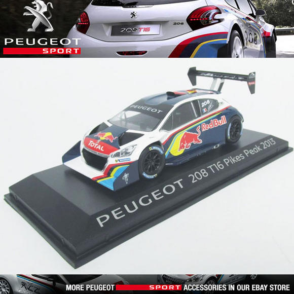 NEW! NOREV PEUGEOT SPORT 208 T16 PIKES PEAK 2013  1/43 SCALE MODEL CAR in CASE