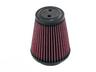 RU-5141 K&N KN UNIVERSAL RUBBER FILTER [4"FLG, 5-3/8"B, 3-1/2"T, 6"H, TOP HAS TW