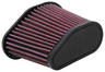 RU-5281 K&N KN UNIVERSAL RUBBER FILTER [2-3/4" FLG, 6-9/16 X 3-7/8 BASE; 5-3/16 X 2-1/2" TOP; 5-5/16" H]