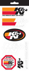 K&N AIR FILTER STICKER  DECAL SHEET 7 STICKERS inc 266x114mm  NEW GENUINE