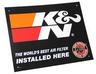 K&N AIR FILTER OUTDOOR DEALER INSTALLED SIGN 501x400mm BLACK NEW GENUINE