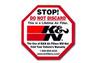 K&N AIR FILTER "DO NOT DISCARD"  SERVICE DECAL STICKER 63x63mm  NEW GENUINE