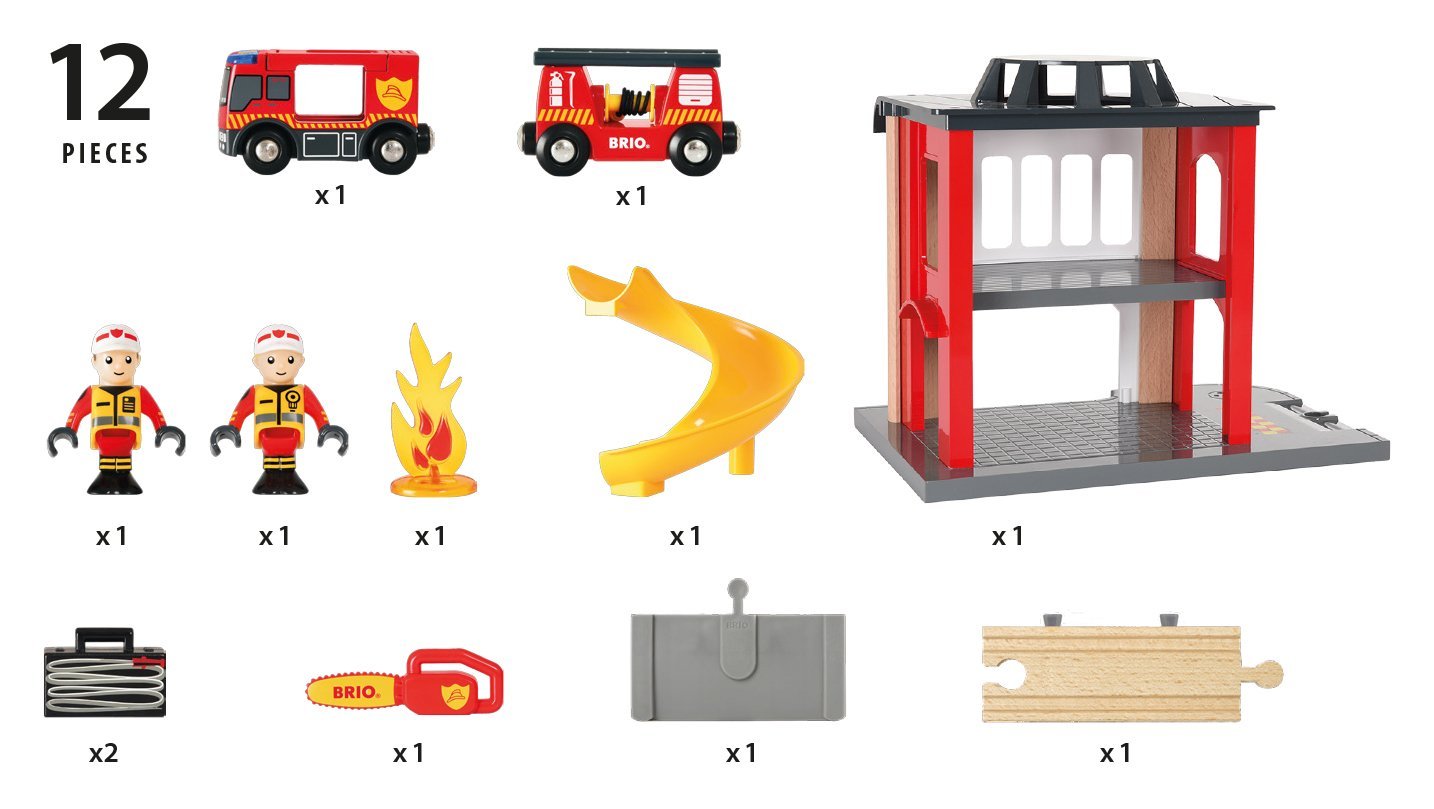 fire station wooden toy