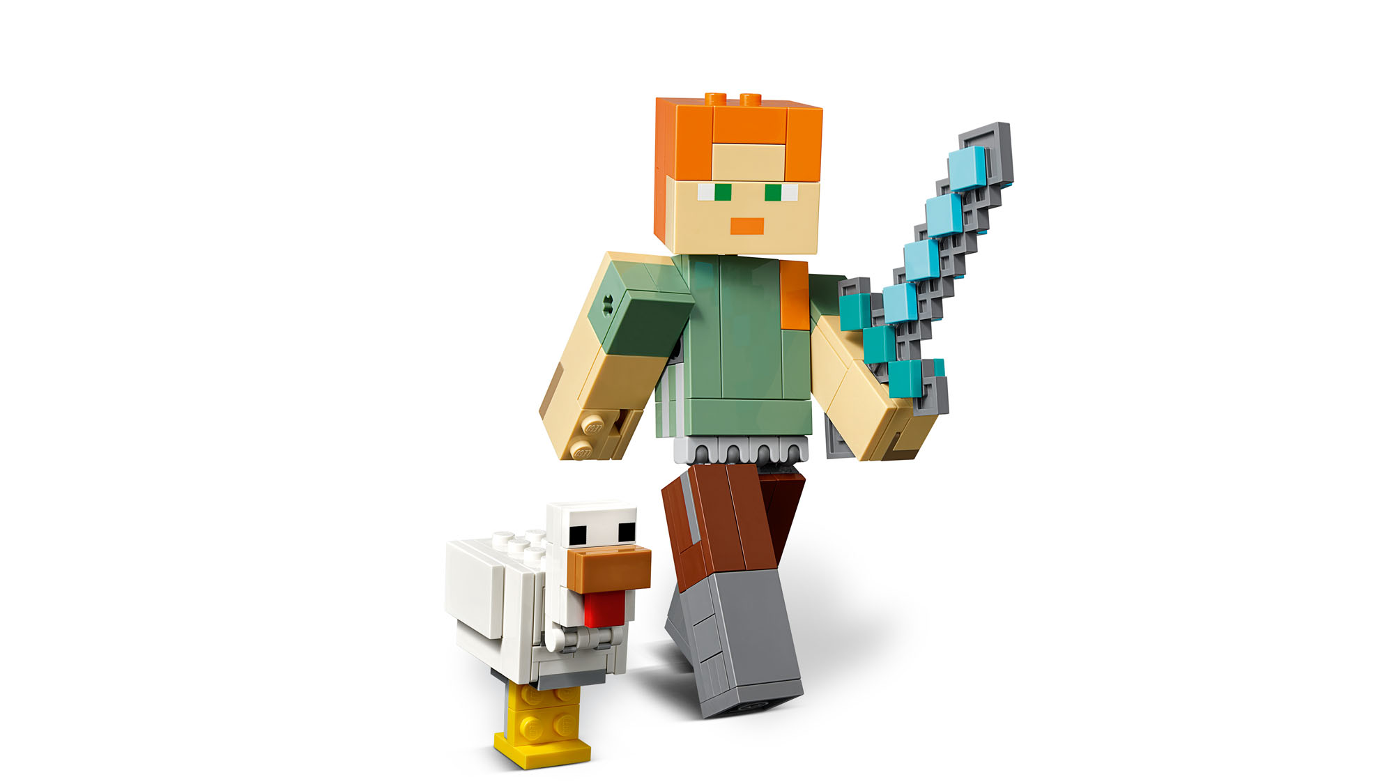 minecraft lego sets with steve and alex
