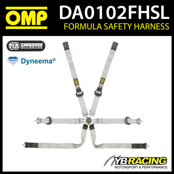 DA0102FHSL OMP DYNEEMA FIA PROFESSIONAL SAFETY HARNESS 6-POINT SALOON FHR ONLY