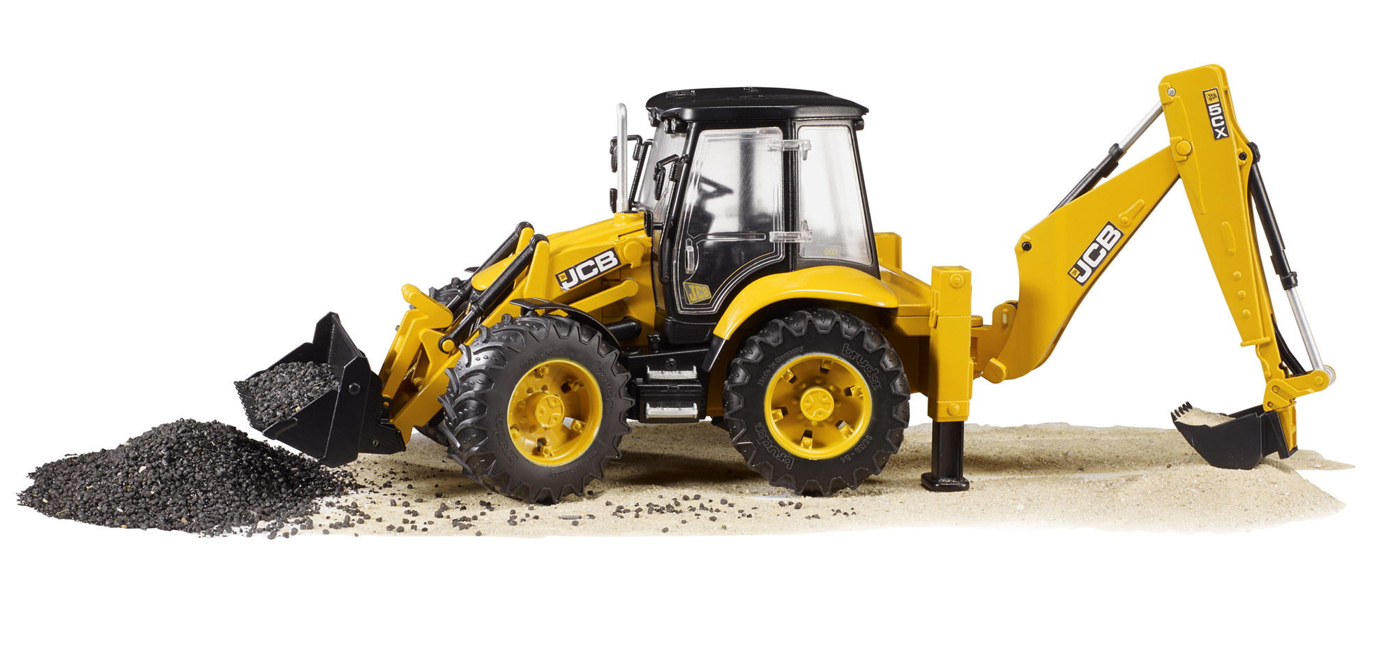 Bruder JCB 5CX Eco Backhoe Digger Loader Construction Toy Kids Model ...