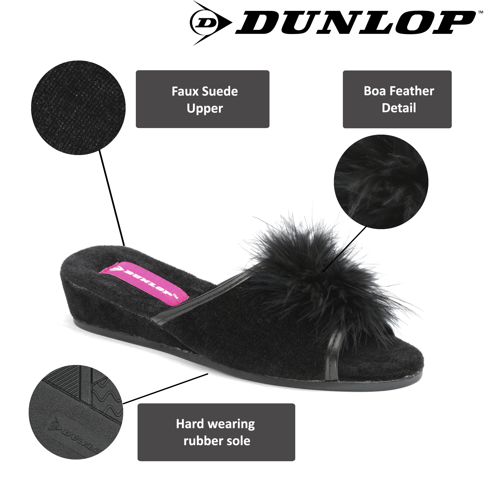 dunlop marilyn slip on mules