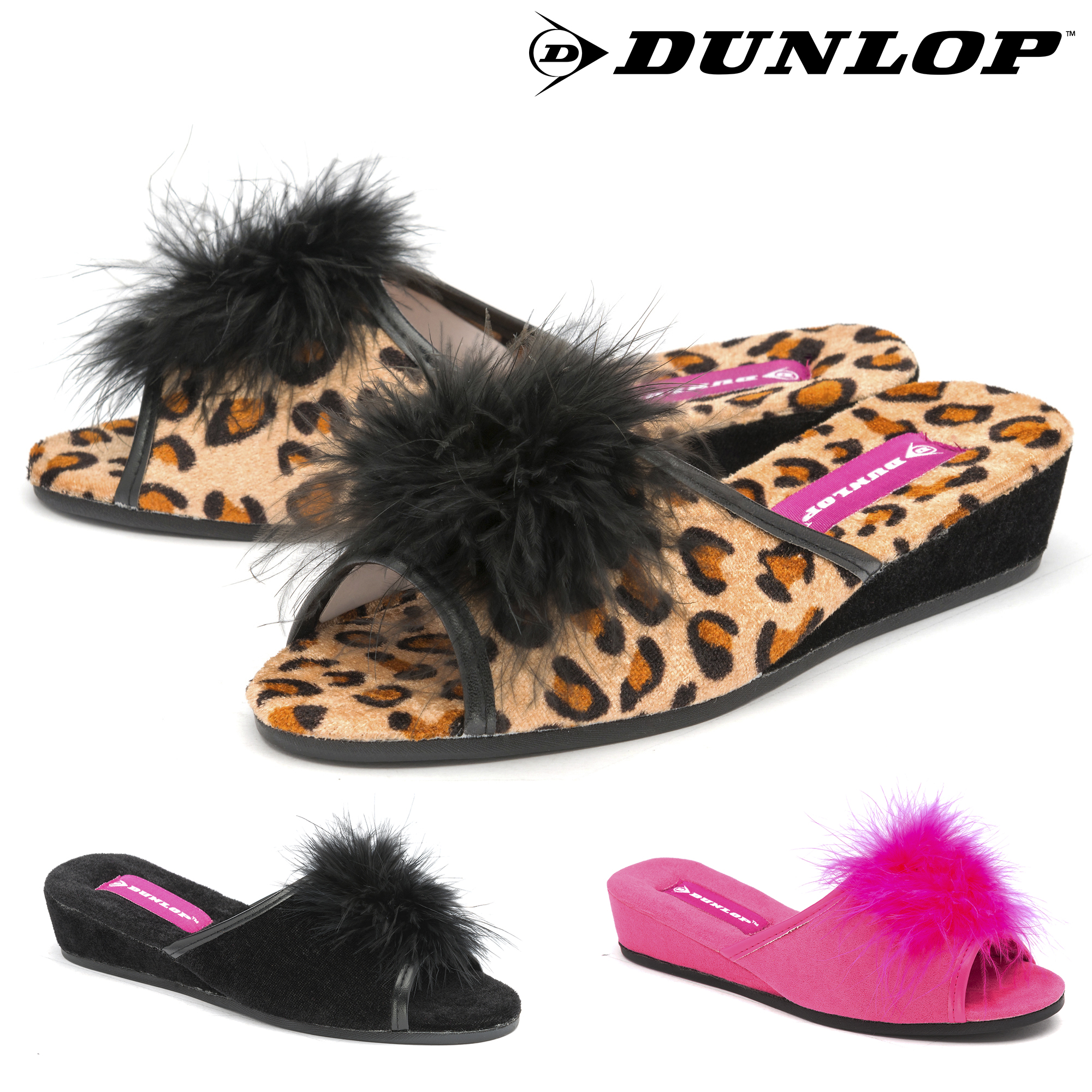 ladies mule slippers with wedge heel