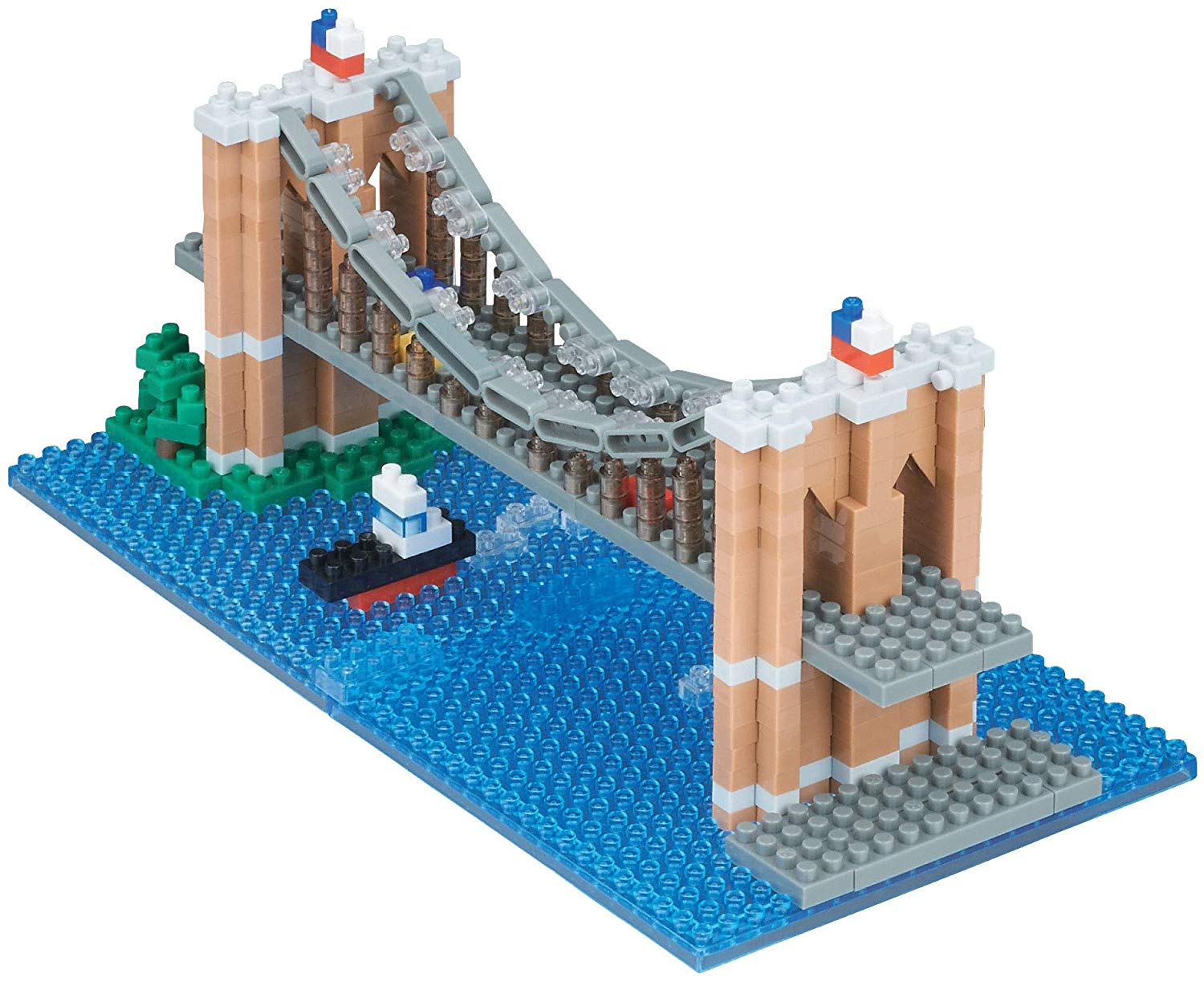 NBH169 Nanoblock Brooklyn Bridge Mini Building Blocks 430 pieces 12 ...