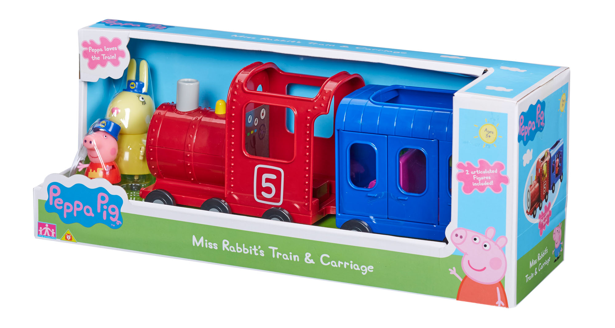 miss rabbit train and carriage