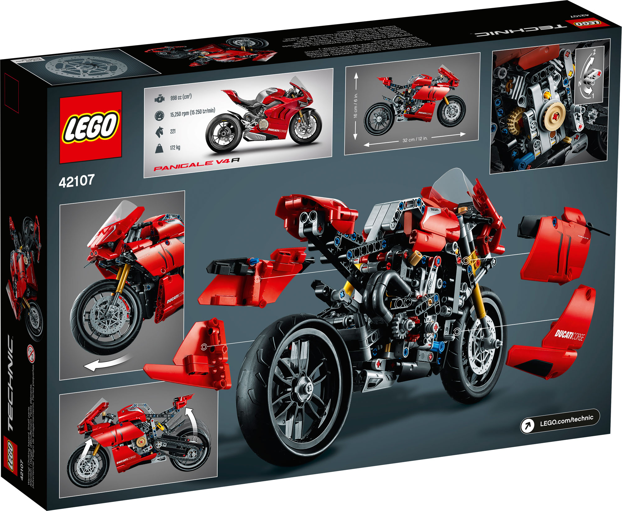 42107 LEGO Technic Ducati Panigale V4 R Motor Bike Motorcycle 646 ...