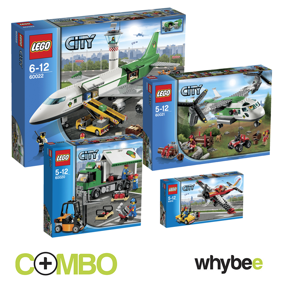 LEGO CITY AIRPORT COMBO KIT - 5 SETS INCLUDED PLANE TRUCK HELIPLANE ...