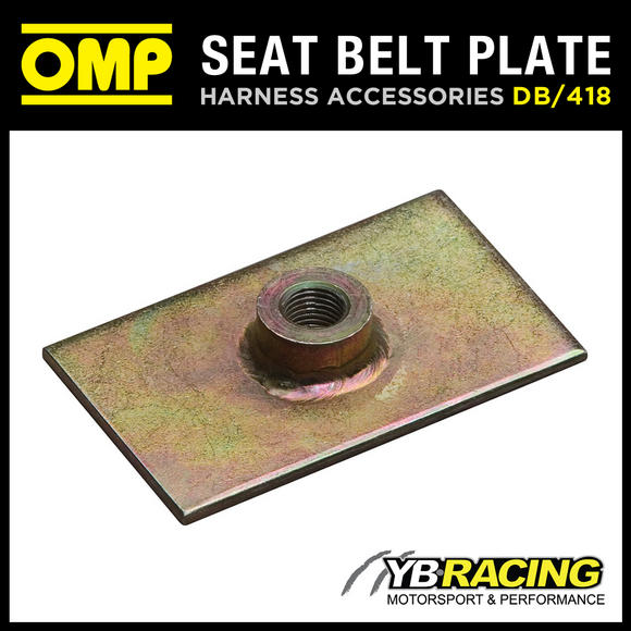 DB/418 OMP RACING HARNESS PLATE & THREADED NUT 7/16" - FIA APPROVED MOTORSPORT