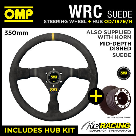 RENAULT CLIO MK2 ALL 98-06 OMP WRC 350mm MID-DEPTH STEERING WHEEL & HUB KIT