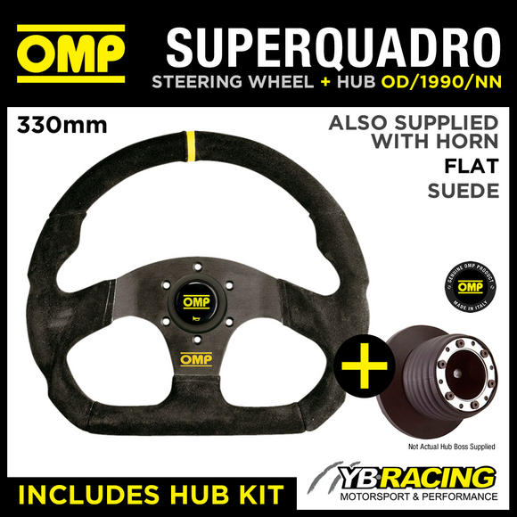 RENAULT CLIO 172 182 CUP 98-06 OMP SUPER QUADRO FLAT BOTTOM STEERING WHEEL & HUB