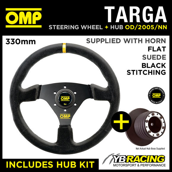 RENAULT CLIO 172 182 CUP 98-06 OMP TARGA 330mm SUEDE STEERING WHEEL & HUB COMBO