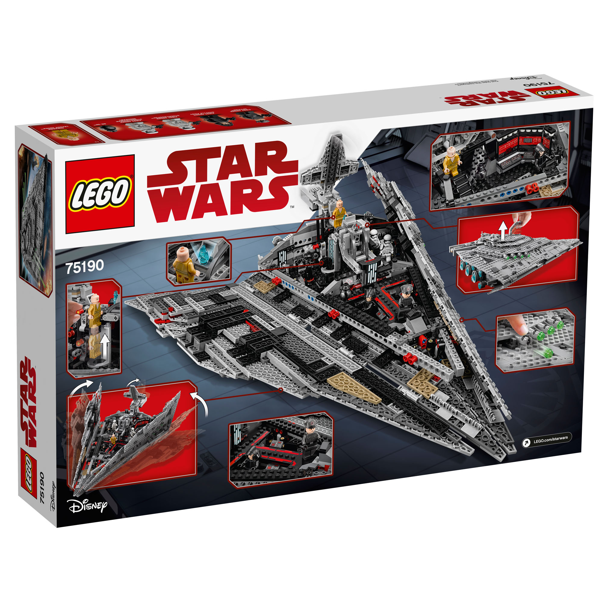 lego star wars episode viii first order star destroyer 75190 building kit