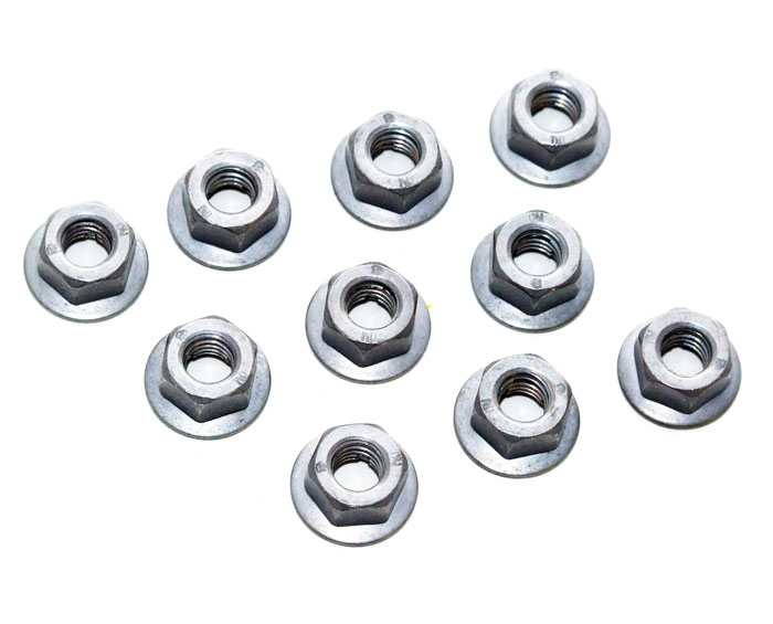 Peugeot 106 Exhaust Heat Shield Washer Nuts M6 (10) XS XSi RALLYE GTi QUIKSILVER