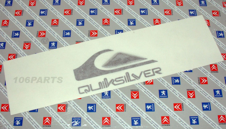 DISCONTINUED Peugeot 106 Quiksilver Body Badge - New Genuine Peugeot Part