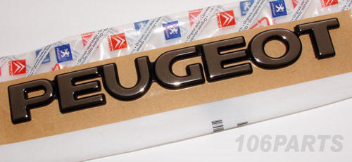 DISCONTINUED Peugeot 106 Silver "PEUGEOT" S2 Body Badge 96-03 - New Genuine Peugeot Part Thumbnail 1