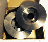 Peugeot 106 Front Brake Discs 238mm Non Vented 3-Stud 1.0 1.1 - Genuine Peugeot