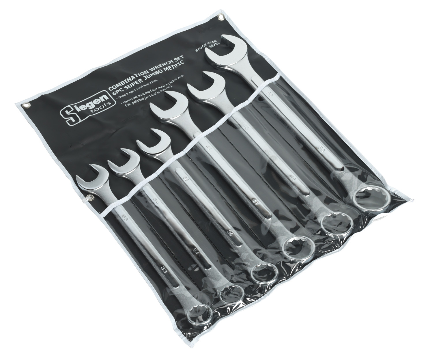 S0751 Siegen Combination Spanner Set 6pc Super Jumbo Metric [Spanners ...