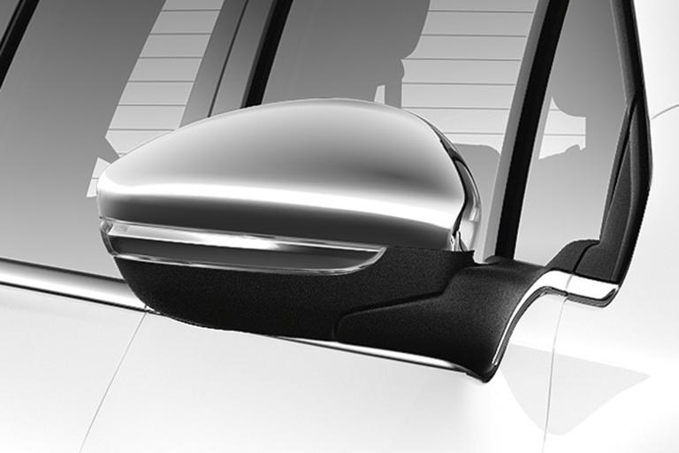 NEW! PEUGEOT 2008 DOOR MIRROR COVERS CAPS - CHROME COLOUR - GENUINE PEUGEOT!