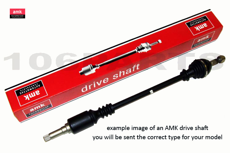 Peugeot 106 L/H Drive Shaft for 1.0 1.1 3-Stud Models AMK DS1164