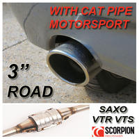 SAXSPORT MOTORSPORT CAT EXHAUST CITROEN SAXO 1.6 VTR VTS - 3" ROAD BACKBOX!