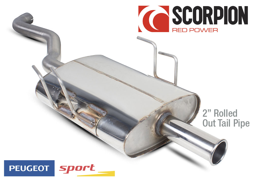 PEUGEOT SPORT GROUP N EXHAUST 2" TAILPIPE BACKBOX for PEUGEOT 106 GTI RALLYE XSI
