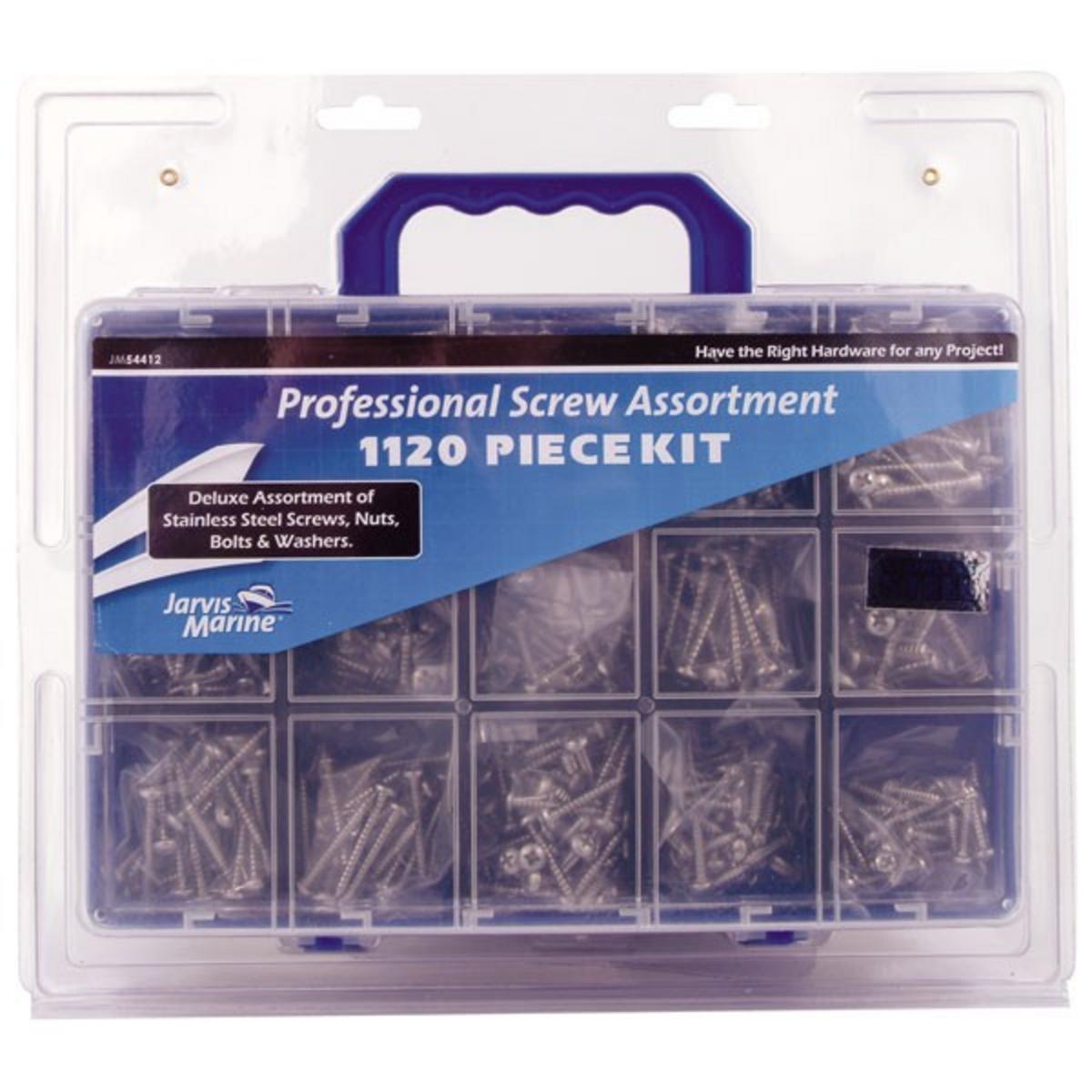 CLEARANCE MARINE 1120 PIECE STAINLESS STEEL SCREWS, NUTS, BOLTS KIT