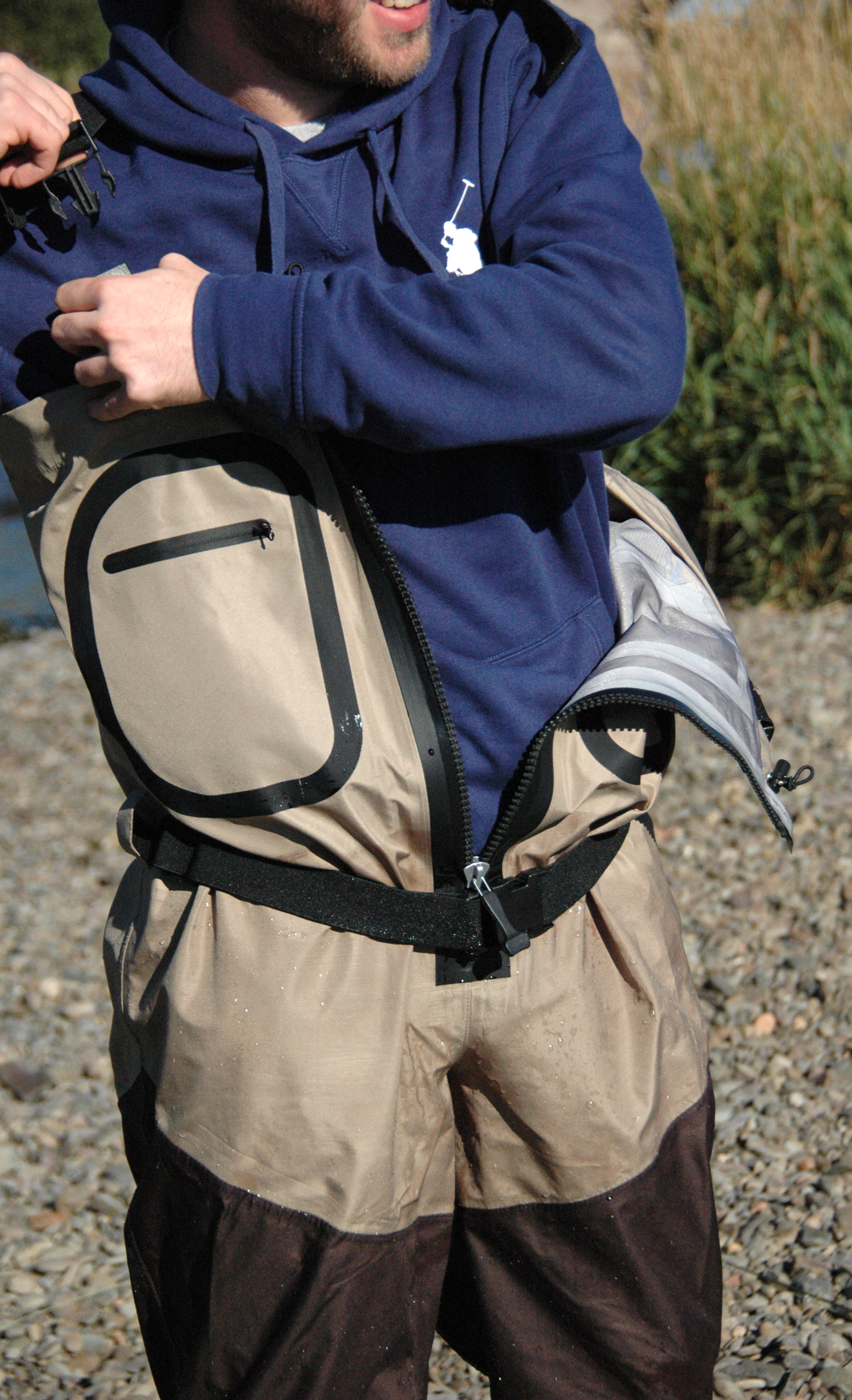 BISON BREATHABLE ZIP FRONT CHEST WADERS M,L XL,XXL eBay