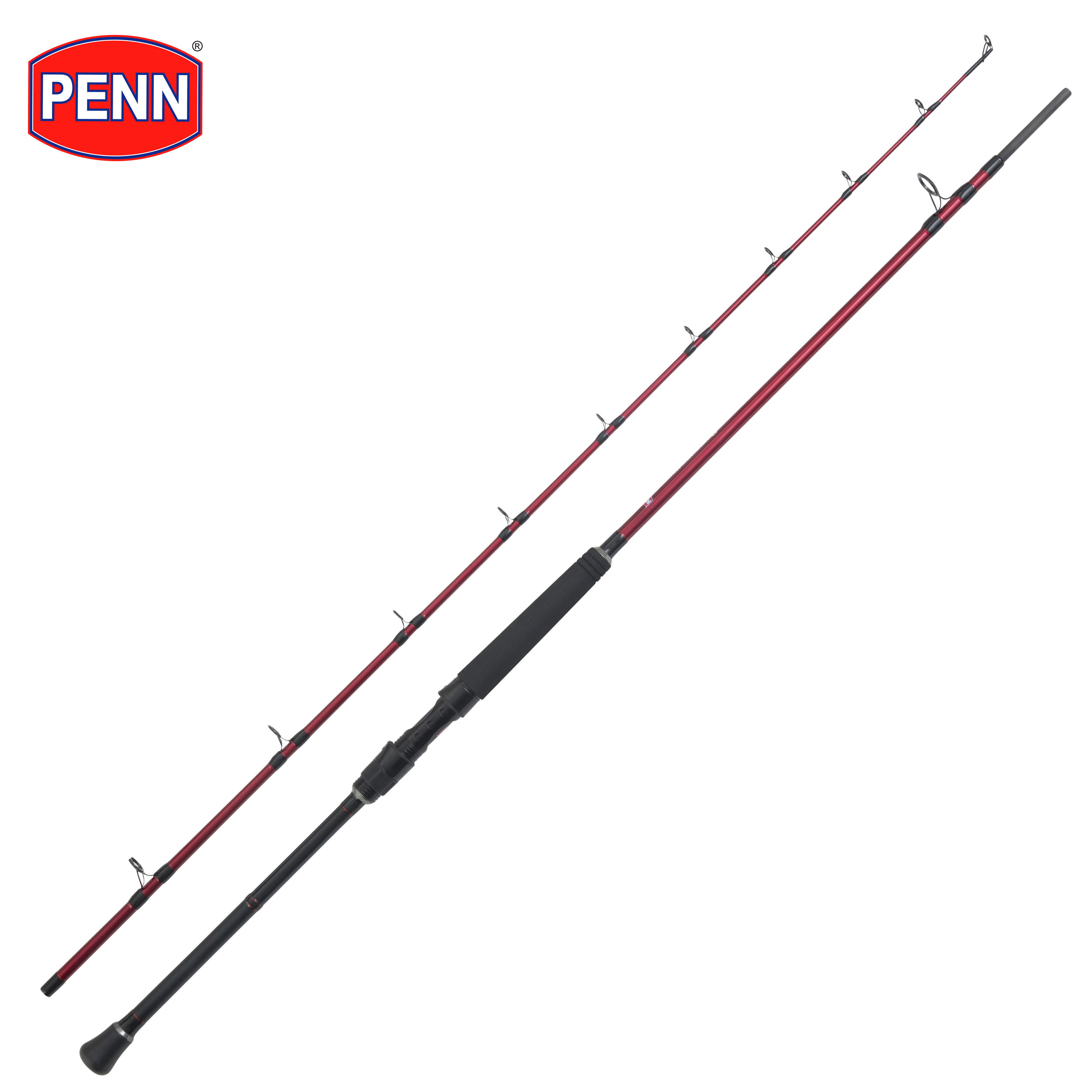 new penn rampage ii mk2 boat fishing rod 7 6 2pc equal sections