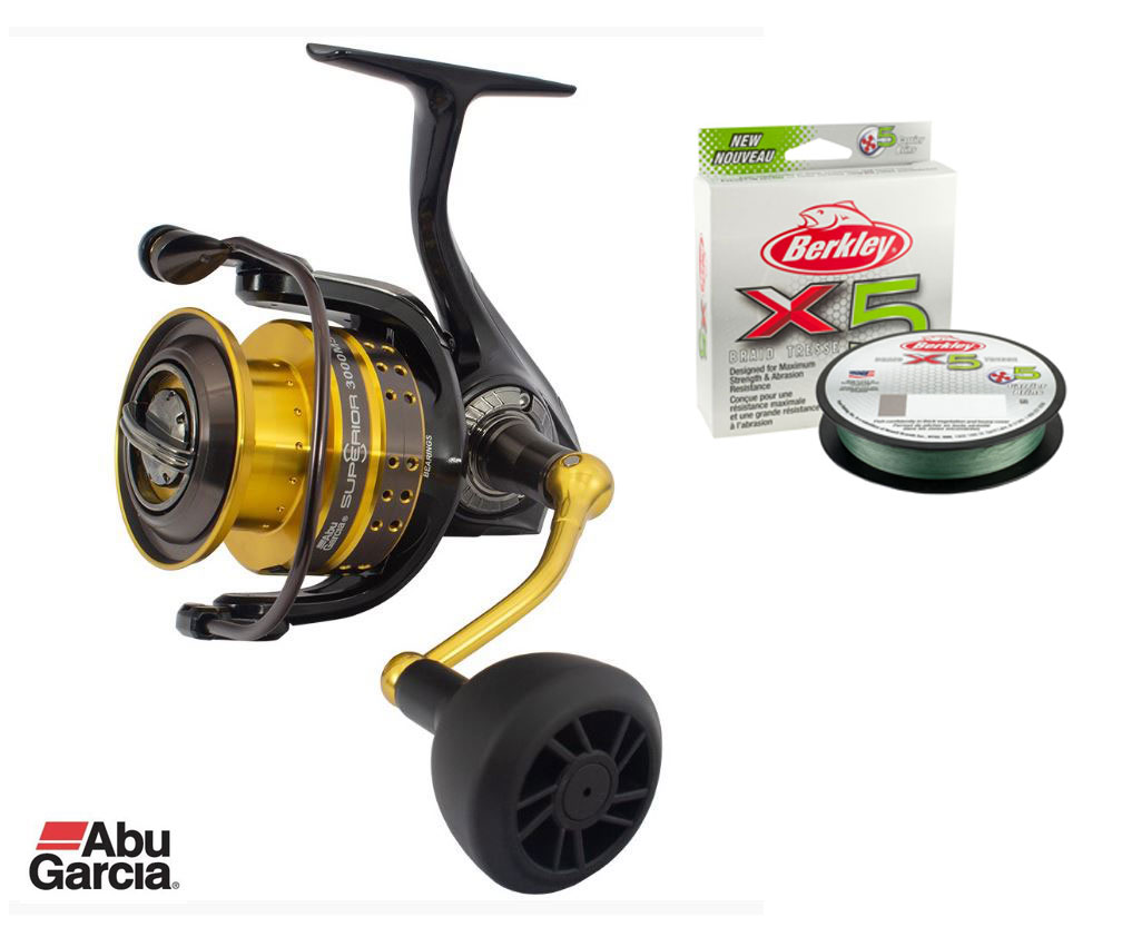 New Abu Garcia Superior 5000H Spinning Reel & Free Berkley X5
